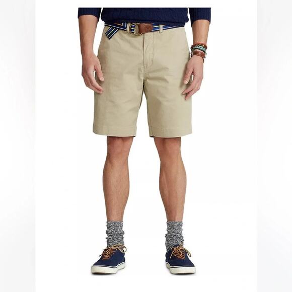 NEW Polo Ralph Lauren Newport classic fit stretch khaki shorts 31 - Picture 1 of 8